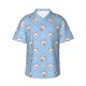 thumbnail image 1 of Balery French Bulldog Head Camisas hawaianas de manga corta para hombre, camisas playeras de corte holgado, camisas de vacaciones con botones,Small, 1 of 7