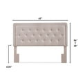 thumbnail image 2 of Elle Decor Amery Tufted Upholstered Queen Size Headboard with Adjustable Height, Pink, 2 of 9
