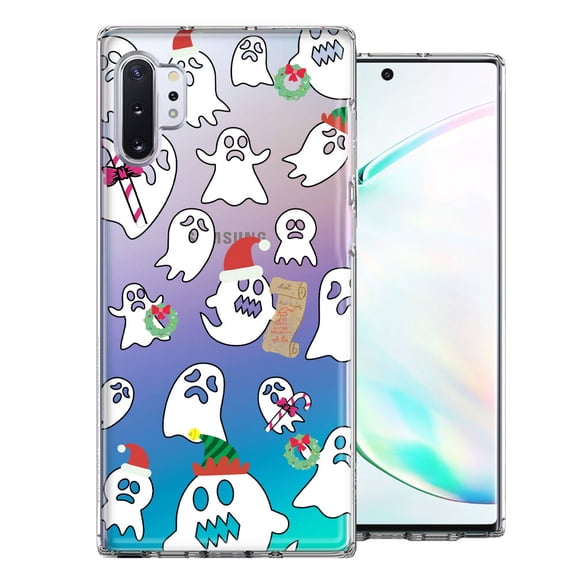 MUNDAZE For Samsung Galaxy Note 10 Plus Halloween Christmas Ghost Design Double Layer Phone Case Cover