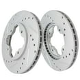 thumbnail image 5 of Detroit Axle - Front Brake Kit for 1990-1997 Honda Accord Drilled Slotted Disc Brake Rotors Ceramic Brakes Pads 1991 1992 1993 1994 1995 1996 Replacement, 5 of 7