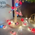 thumbnail image 4 of AYktou 4th of July Decorations-Star String Lights,6.56 ft Red White and Blue USA Flag Fairy Lights,Waterproof & Battery Operated,for Indoor Outdoor Independence Day Memorial Day Decorations, 4 of 13