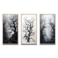 thumbnail image 2 of Designart "Grey Tree Eternal Forms II" Landscape Trees Framed Wall Art Set Of 3 - Grey Trees Frame Canvas Set For Living Room Decor, 2 of 7