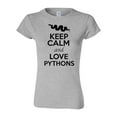 thumbnail image 1 of Junior Keep Calm And Love Pythons Snake Animal Lover T-Shirt Tee, 1 of 2