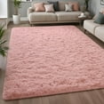 thumbnail image 4 of Softlife Super Soft Rug For Living Room Fluffy Rugs For Dorm Room Cute Plush carpet For Bedroom,6' x 9',Cherry Pink, 4 of 7