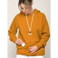 thumbnail image 3 of Made by Johnny Unisex Fleece Hoodie with Airpod Compatible Drawstring L MUSTARD, 3 of 6
