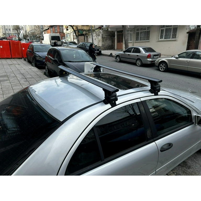 For Mercedes C Series W203 Roof Rack System Aluminium Cross Bar Metal Bracket Normal Roof Silver