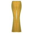 thumbnail image 3 of Women's Plus Size Elastic High Waist Flare Bell Bottom Solid Color Stretch Long Pants Trousers, 3 of 7