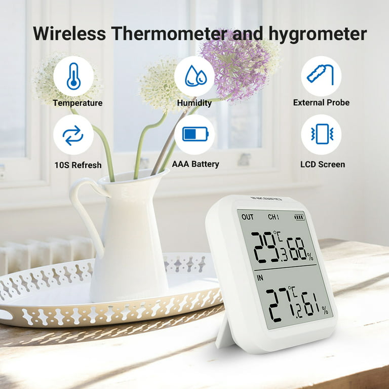 Large Display Indoor WiFi 433MHz Wireless Baby Room Thermometer & Hygrometer  - China 433MHz Wireless Thermometer, WiFi Thermometer Hygrometer