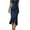 Navy Blue, variant on Unewmy Summer Dress for Women, V-Neck Flounce Hem Asymmetrical Dress, Elegant Ruffle(Sizes S-2XL)