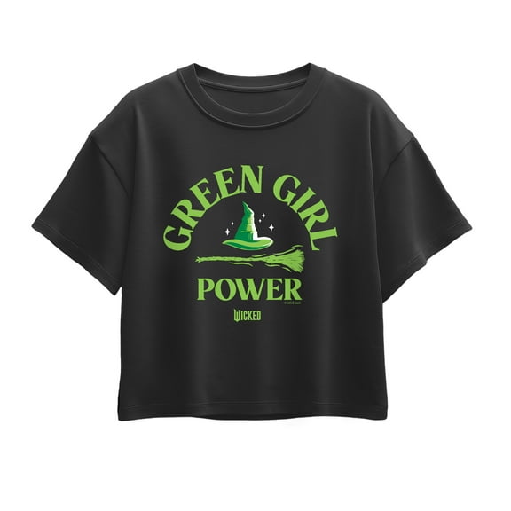 Wicked - Green Girl Power - Youth Girl Short Sleeve Boxy Tee