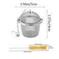 thumbnail image 2 of 1.96" Stainless Steel Tea Strainer Infuser Tea ball Locking Ball Tea Spice Mesh Herbal Ball Cooking tools With Chain, 2 of 6