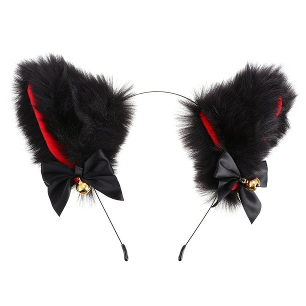 EeaseMX 1 diadema con orejas de gato y cascabeles, ideal para disfraz de cosplay de niña.