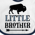 thumbnail image 4 of Inktastic Little Brother Native Buffalo Boys Baby Bib, 4 of 4