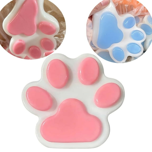 Handmade Taba Squishy Big Cat Paw Silicone Squeeze Toys for Stress Relief 5 Inch Giant Cat Paw Squishy Fidget Toys for Anxiety&Relaxation|Desk Accessory for Adults Kids| Party Favors