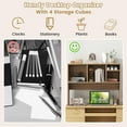 thumbnail image 5 of CRXX Desktop Bookshelf, Countertop Storage Hutch with 4 Shelves for Computer Desk, Dressing Tabletop Display Rack, Multipurpose Desk Hutch Storage Organizer for Home Office Dorm, Natural, 5 of 9