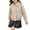 White, variant on Kids Lapel Leather Jacket Button Zip Closure Cargo Pocket Coat Retro Girls Sweet Elastic Loose Biker Outerwear