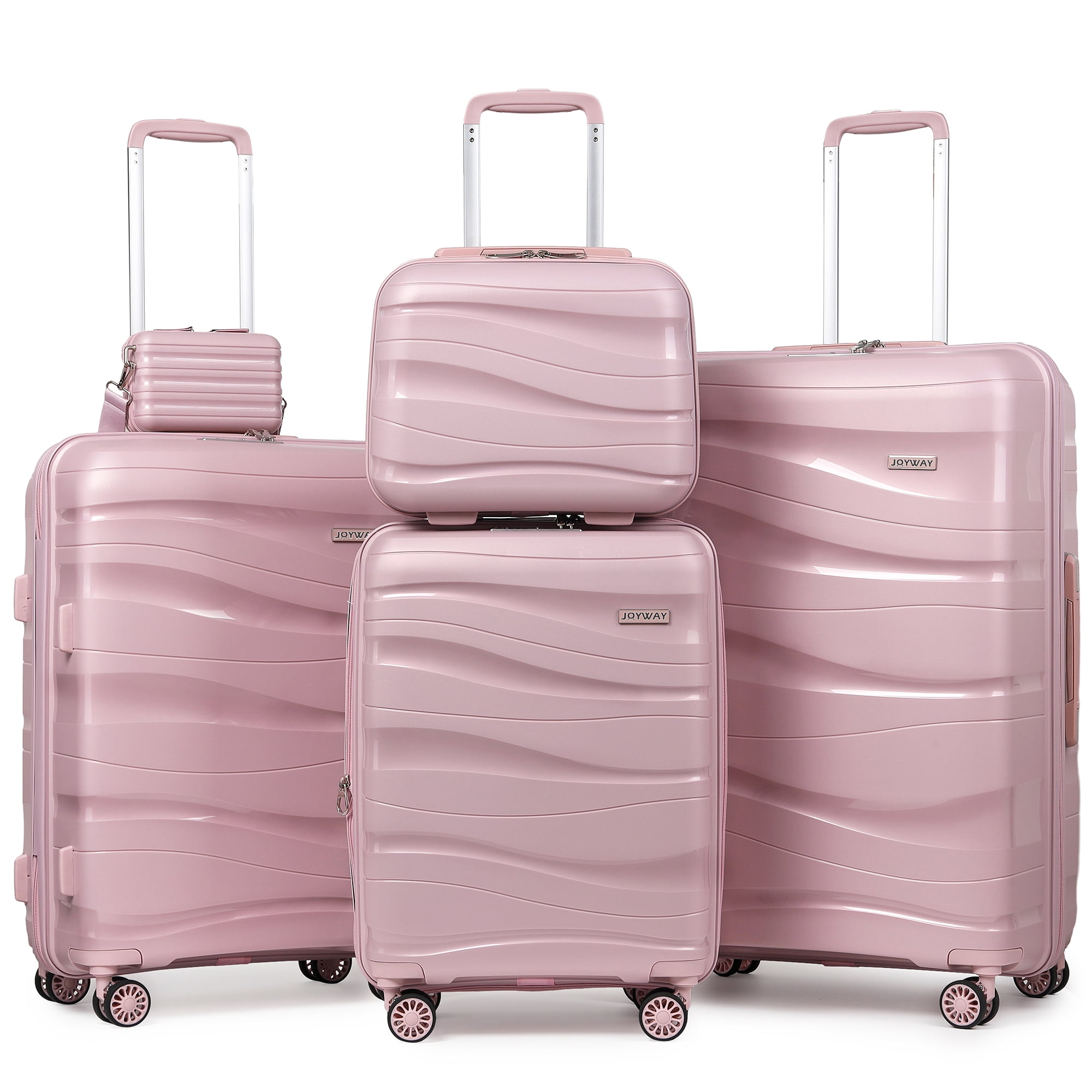 Valise Cabine 20 Pouces Rigide ABS – 4 Roues Spinner + Sacs De Voyage