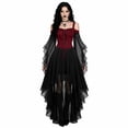 thumbnail image 2 of Women's Gothic Style Long Sleeve Dress Slim Fit Stage Performance For Evening Party Cosplay Attire, 2 of 6
