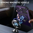 thumbnail image 4 of Dteck for Apple iPhone 13 Rugged Case, Magnetic Invisible Stand Military Drop Protection Cover, Compatible with MagSafe Shockproof Slim Matte Ring Holder Hard Phone Case for Men Women, purple, 4 of 8