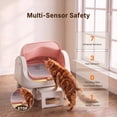 thumbnail image 4 of PetPivot AutoScooper 12 Self Cleaning Cat Litter Box, Automatic Litter Box with Open Top, Safety Sensors, Anti-Pinch, Easy Step, Pink, 4 of 9
