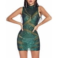 thumbnail image 5 of Lolmot Cocktail Evening Dresses for Women Round Neck Sleeveless Sequin Mini Dress Club Party Homecoming Prom Dress, 5 of 5