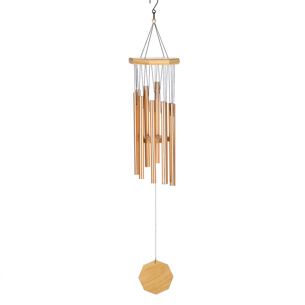 Wind Chimes Small, Metal Tube Wind Chimes String Wood And Aluminum