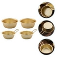 thumbnail image 3 of 4pcs Hogar Soup Bowls Bebe Bowls Frío Wine Bowls Arroz Bowl (Dorado), 3 of 6