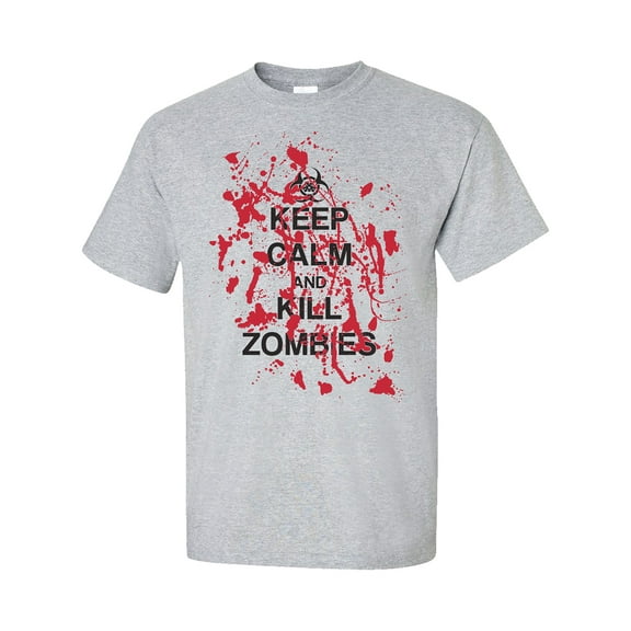 Keep Calm and Kill Zombies Adult Short Sleeve T-shirt