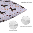 thumbnail image 3 of Yiaed Dachshund Dog Print Pillow Covers Super Soft Decorative Square Throw Pillow Covers Case Cushion Covers for Sofa Couch Bedroom Car Decor（No pillow core）-18"x18", 3 of 7