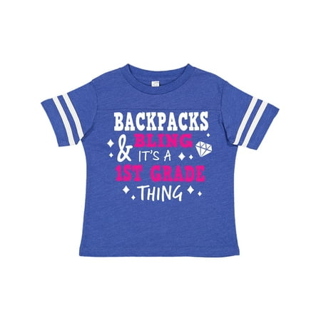 

Inktastic Backpacks and Bling It s a 1st Grade Thing Gift Toddler Toddler Girl T-Shirt