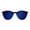 Blue, variant on Polarized Round Verona Horn Rimmed Sunglasses - Black Clear Blue