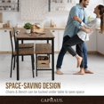 thumbnail image 5 of CAPHAUS 4 Pieces Dining Table Set for 4 w/ Bench and Chairs, Modern Table Set for Dining Room, Home, Kitchen w/ Storage Rack, Rectangle Table, Bench & Two Chairs, Space-Saving Dining Set, Rustic Oak, 5 of 8