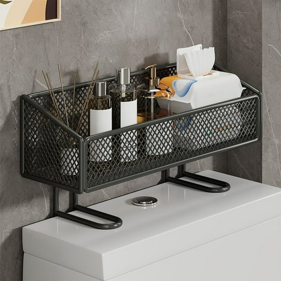 QTOCIO Étagère de Toilette au-Dessus des Toilettes Rangement de Salle de Bain Sans Perçage Style Ouvert