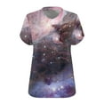 thumbnail image 4 of Fesfesfes Womens Shirts Women's Fashion Casual Print Astral V-neck Short Sleeve T-shirt Yoga Top XL(US:10), 4 of 5