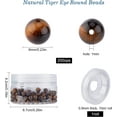 thumbnail image 2 of 200pcs 6mm Tiger Eye Beads Semi Precious Round Smooth Stones Beads and Elastic Thread for Jewelry Making, 2 of 9