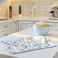 thumbnail image 3 of Iauyy Dish Drying Mat for Kitchen Counter, Super Absorbent & Hanging 16x18 / 18x24 Inch (S/M) Detailed Elements, 3 of 8