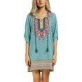 thumbnail image 2 of Urban CoCo Bohemian Ethnic Style Shift Dress (M, Pattern 18), 2 of 6