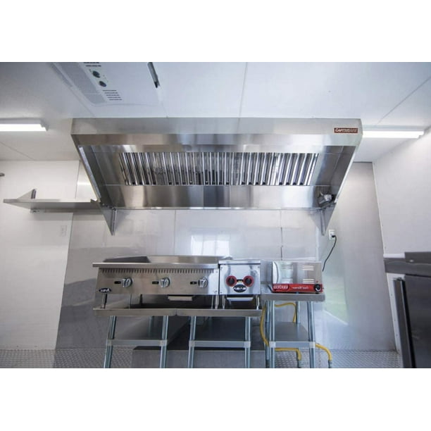 Low Profile 5 Food Truck Hood Fan Duct Efficient Exhaust System