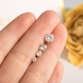 thumbnail image 5 of Lancharmed Gold Plated Earrings for Womens,4 Pairs 4 Claw Zircon Stud 3 4 5 6Mm Earring Gift for Grandma, 5 of 6