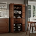 thumbnail image 5 of Palace Imports 100% Solid Wood Kitchen Pantry Storage Cabinet with Doors, Adjustable Shelves and 2-Drawers, Mocha, 5 of 8