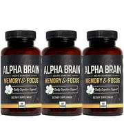 WIHE Alpha Brain Nootropics Memory Focus Concentration Supplement 60 Capsules