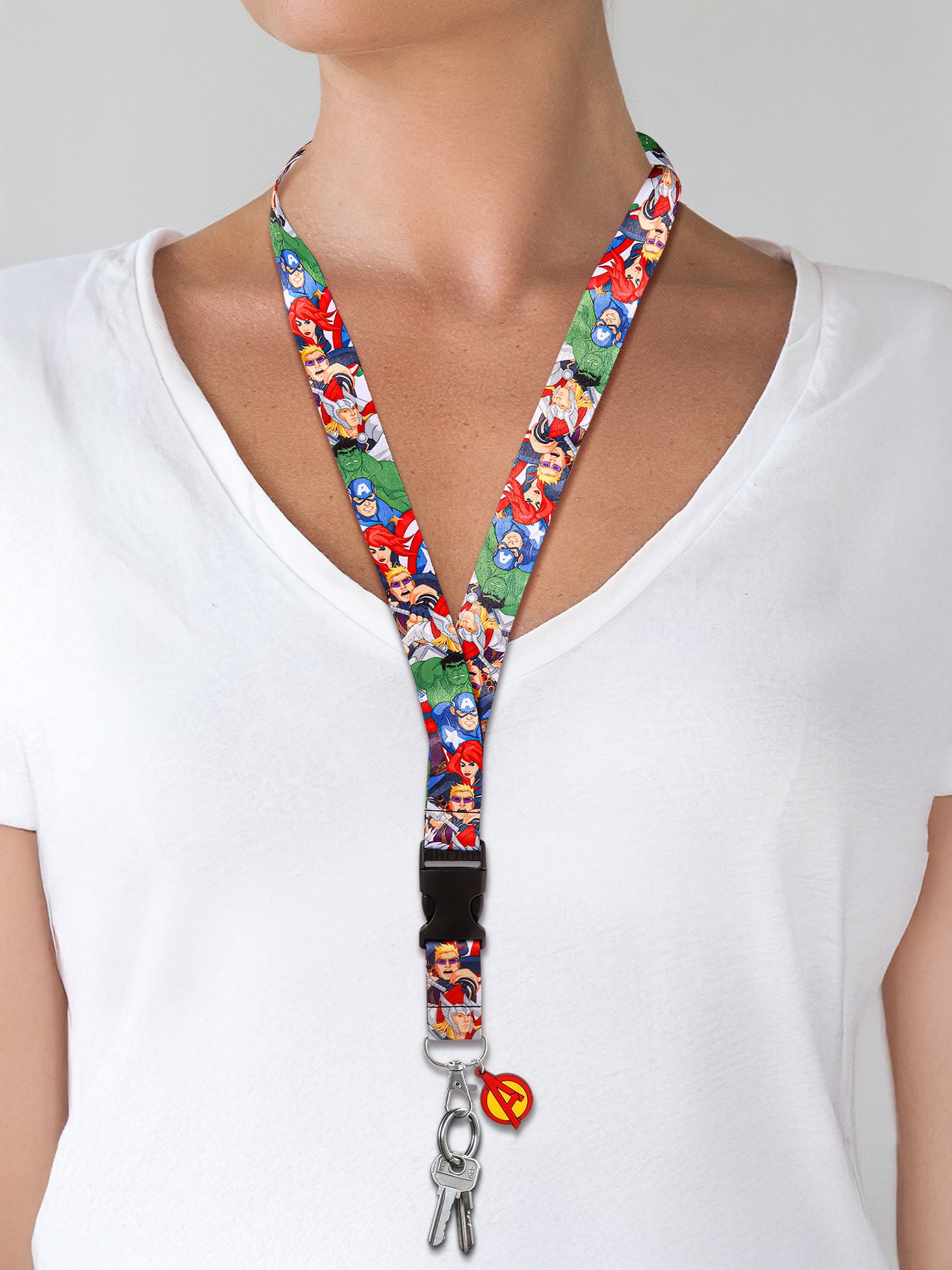 Marvel Men's Avengers Detachable Lanyard
