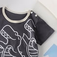 thumbnail image 3 of KPOPLK Toddler Baby Boy Summer Clothes Fashion Print Short Sleeve T-Shirt Tee Tops Casual Infant Tee(12-18 Months,Black), 3 of 4