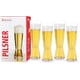 thumbnail image 1 of Set de 4 vasos Cerveceros Elaborados de Cristal, Colección Pilsner, Acabado Transparente, Diseño Minimalista Decorativo, Base Delgada con Caja de Regalo, 1 of 5