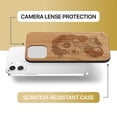 thumbnail image 6 of Case Yard Wooden Case Outside Soft TPU Silicone Slim Fit Shockproof Wood Phone Cover for Girls Boys Men and Women Supports Wireless Charging Sucra Donna Day of Dead Design case for iPhone-11, 6 of 7