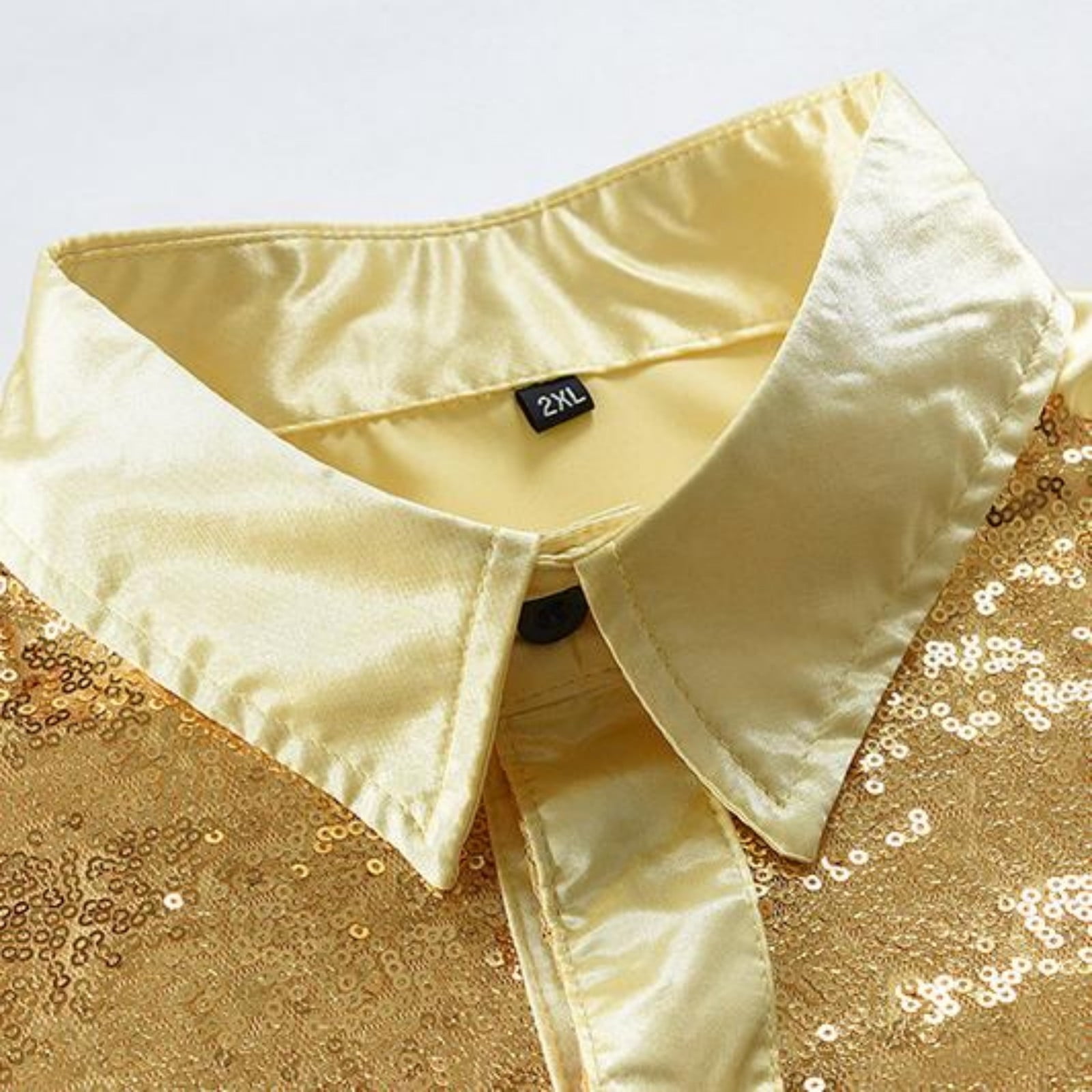 T-shirt Homme à Paillettes - Manches Courtes, Coupe Slim, Style Hipster - Pour Boîte De Nuit, Soirée - 6