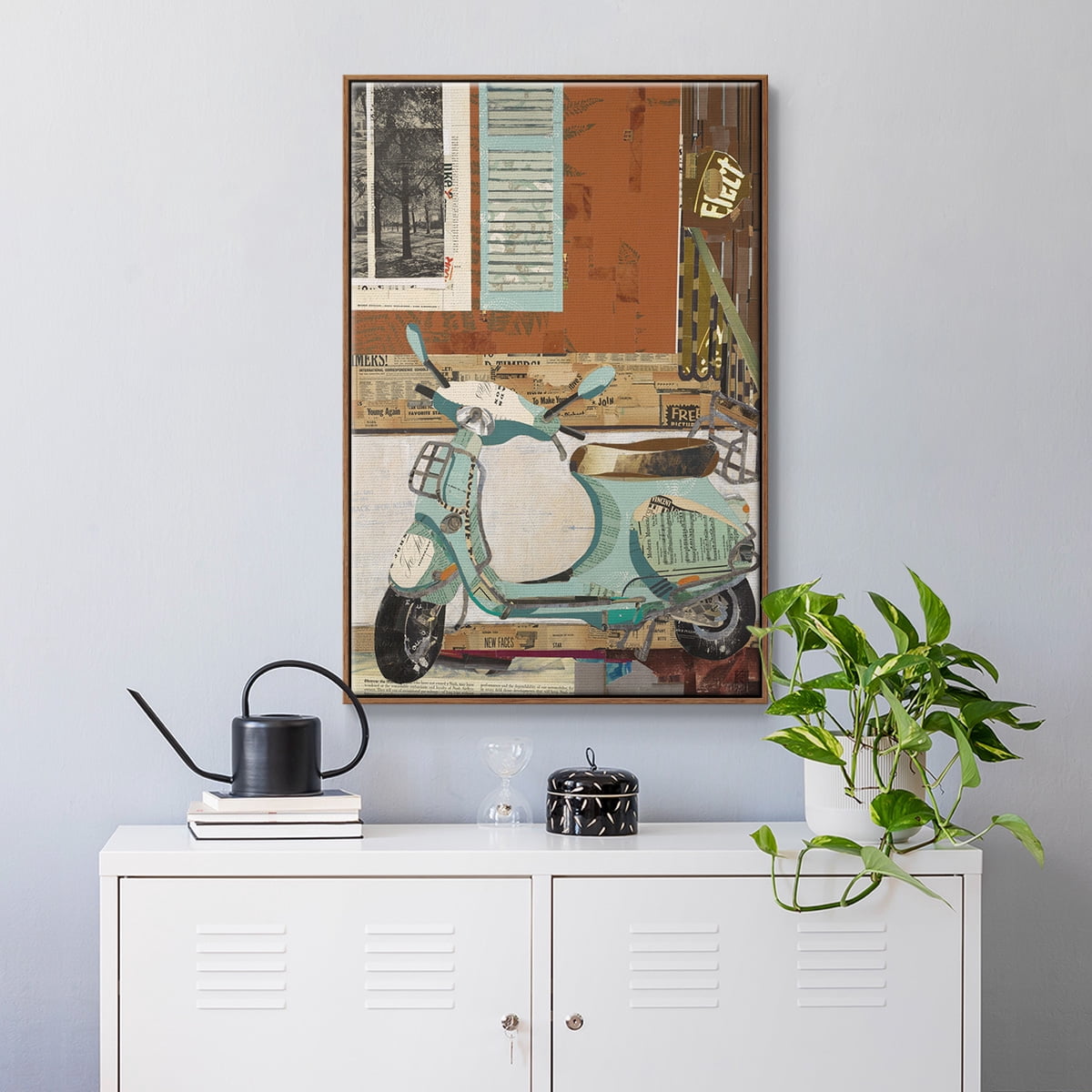 That Vespa Framed Premium Gallery Wrapped Canvas - Ready to Hang