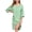 Sage Green, variant on EA'S SECRET Women's Lightweight 100% Cotton Mid-Length Robe Zip Front Bathrobe 3/4 Sleeve Spa Kimono Robe Bridesmaid Bride Party Robes Sleepwear Bath Robes with Pockets(Light Blue,L)