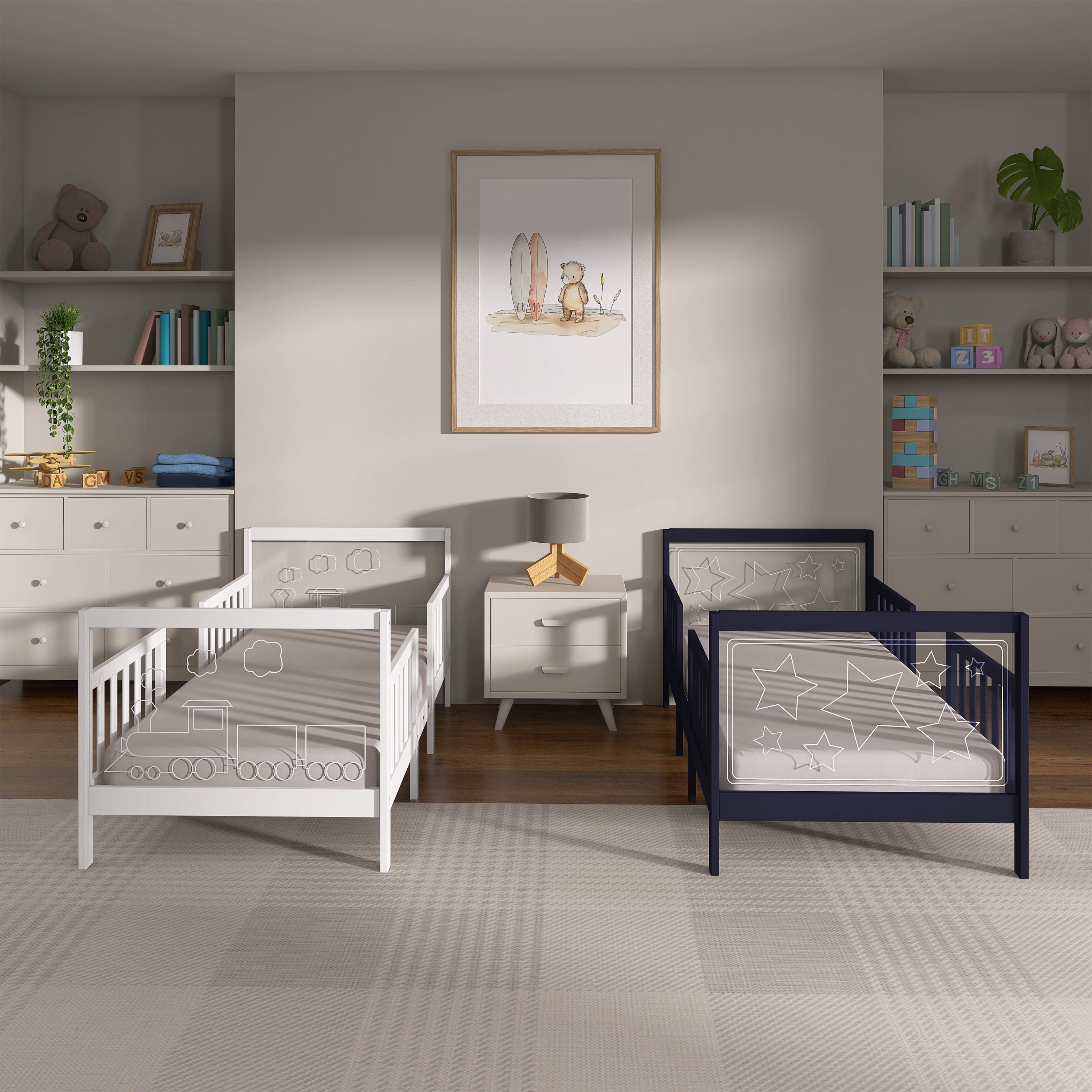 Dream On Me Polar Express Toddler Bed in White