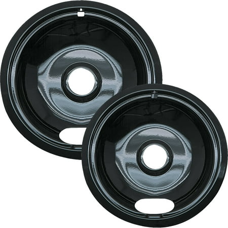 Black Self Cleaning Range - Range Kleen P12782xcd5 Black Porcelain Drip Pans, Style A, 2 Pk